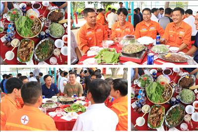 BỮA CƠM CÔNG ĐOÀN CÔNG TY THỦY ĐIỆN BUÔN KUỐP: ẤM ÁP NGHĨA TÌNH, LAN TỎA GIÁ TRỊ TRUYỀN THỐNG
